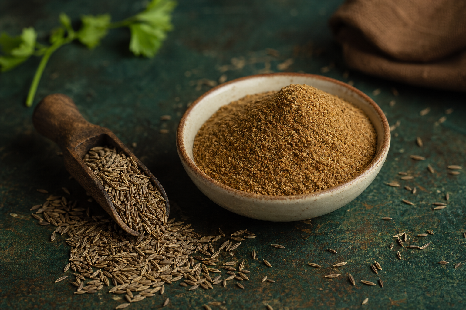 Cumin seeds and powder