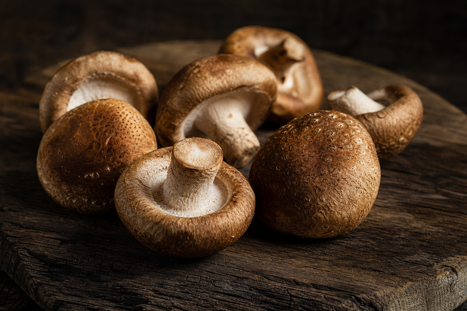 Fresh shiitake mushrooms