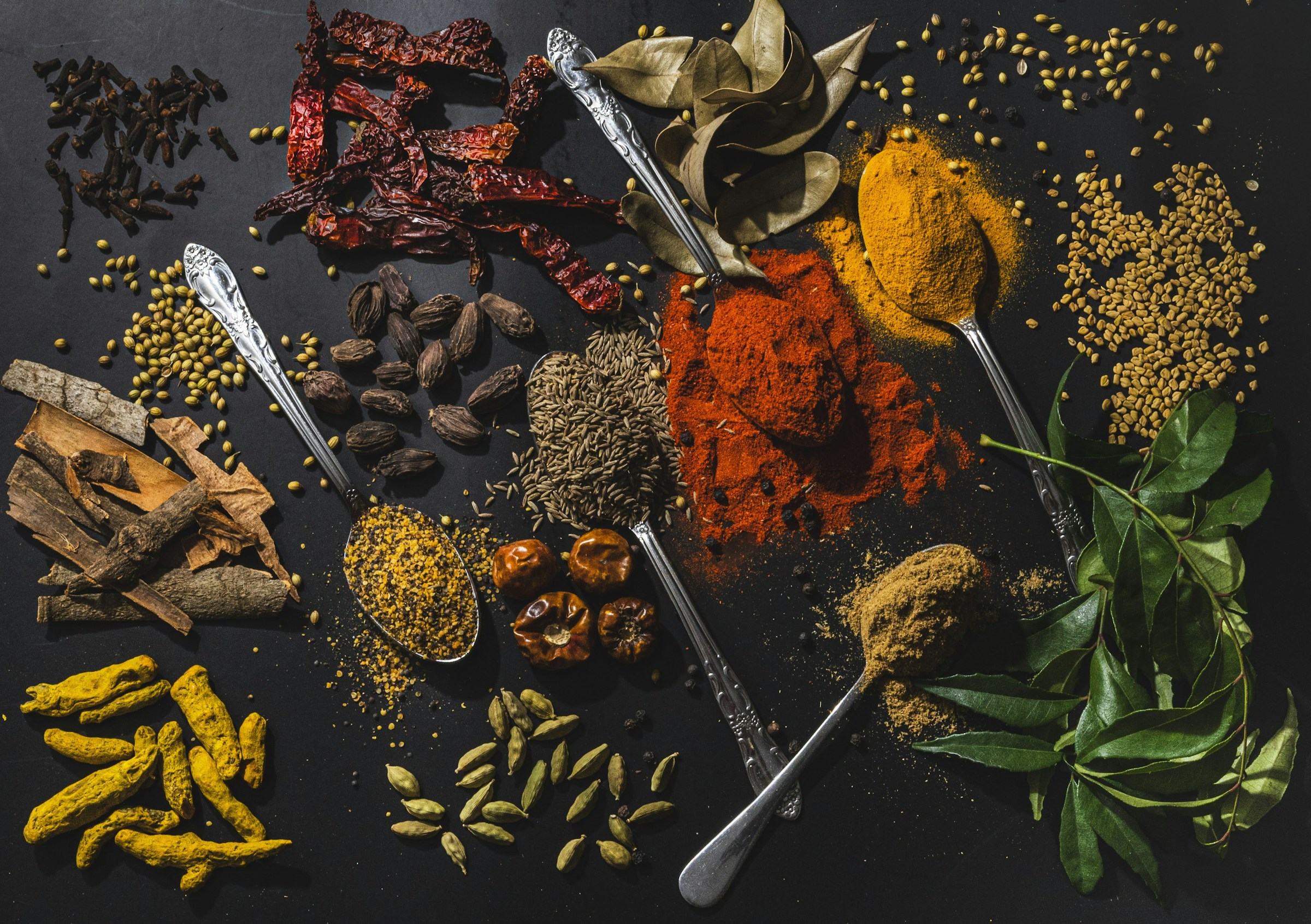 Assorted botanicals on a table